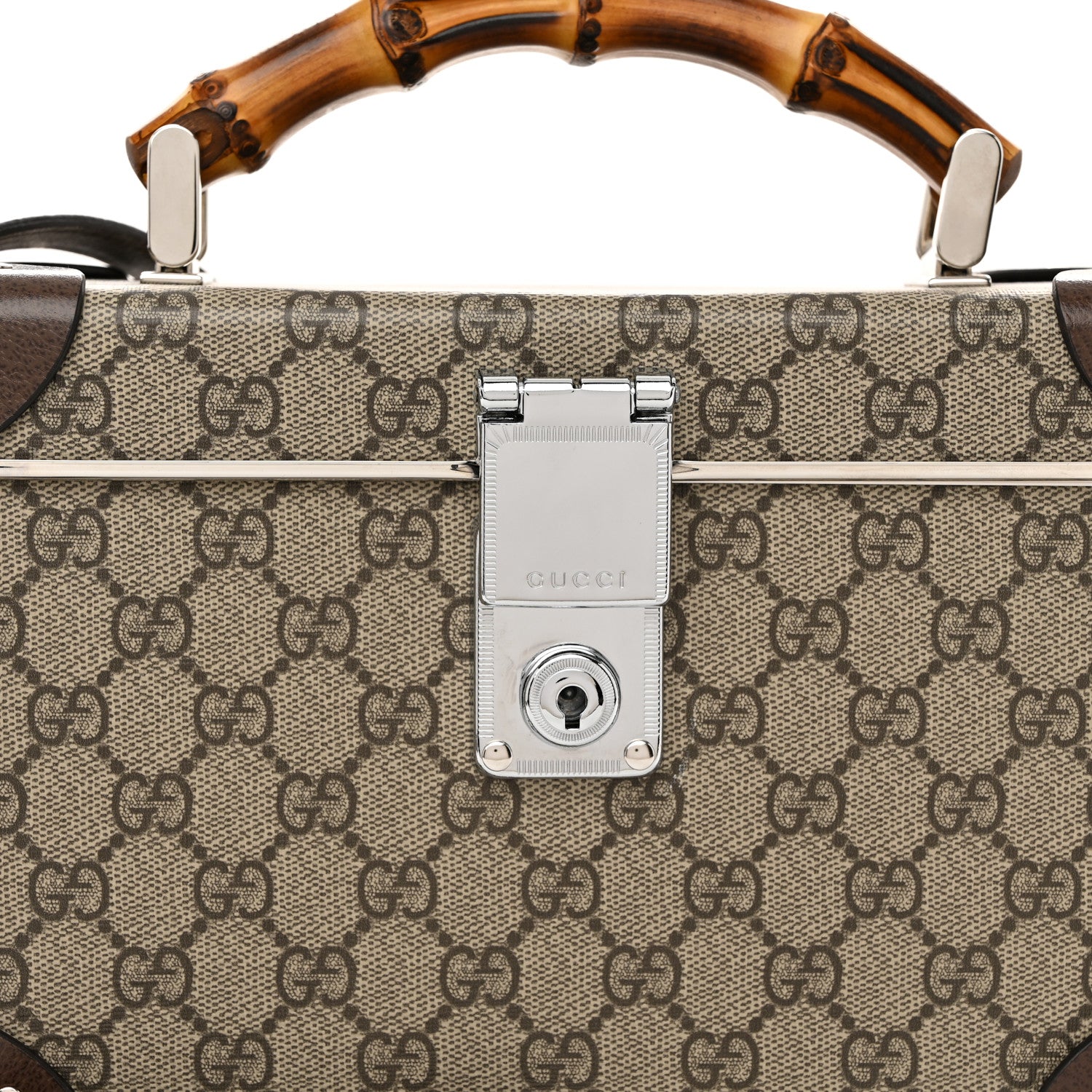 Gucci GG Supreme Monogram Globe-Trotter Beauty Case Brown 9 of 11