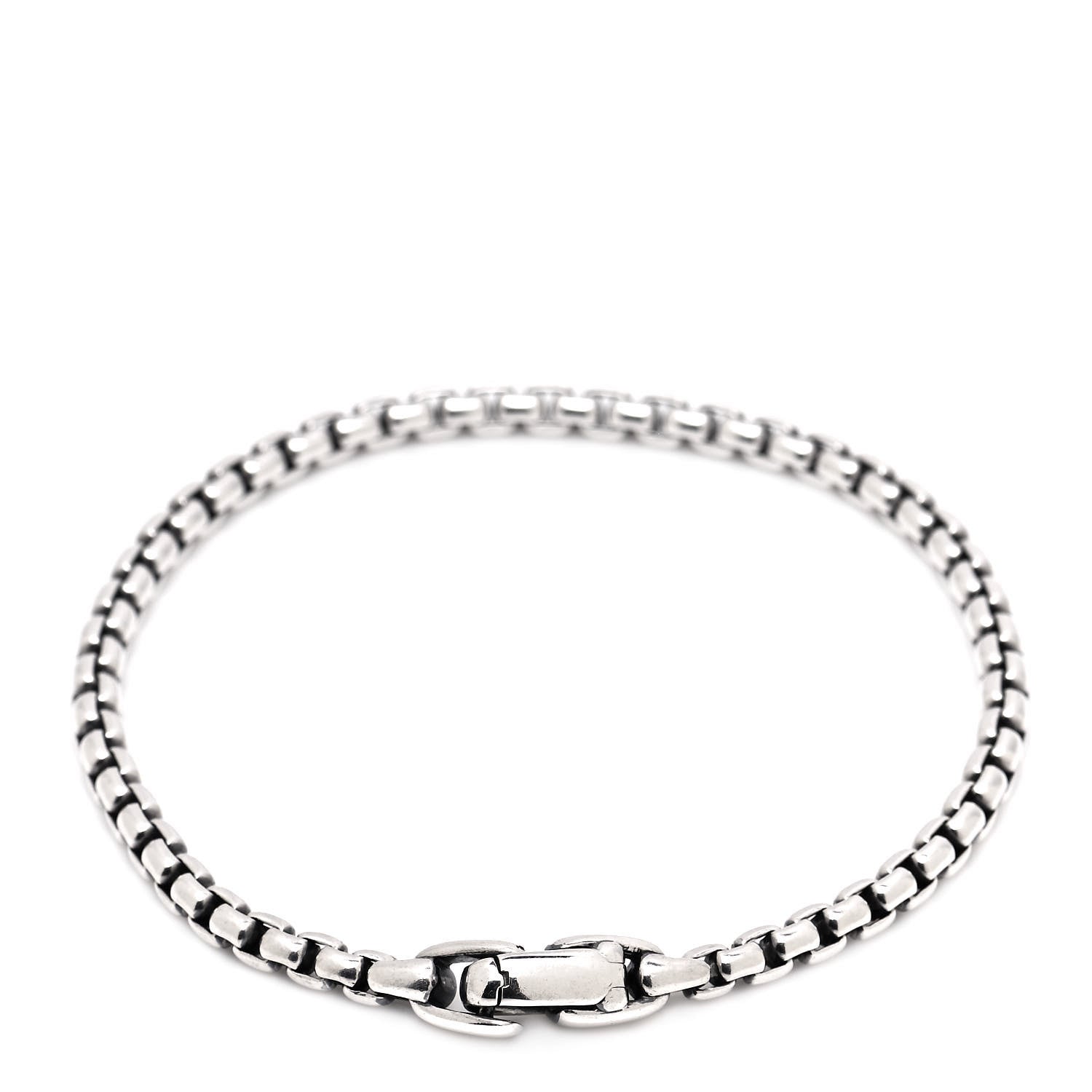 David Yurman Sterling Silver 4mm Box Chain Bracelet 3 of 4