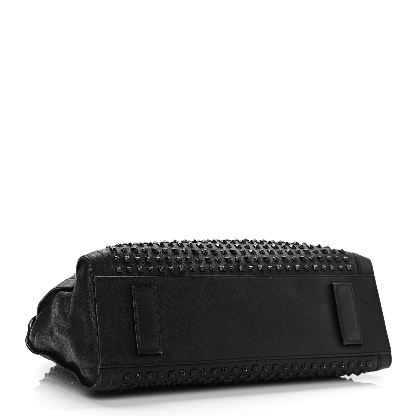 Lambskin Studded Large De Manta Tote Black
