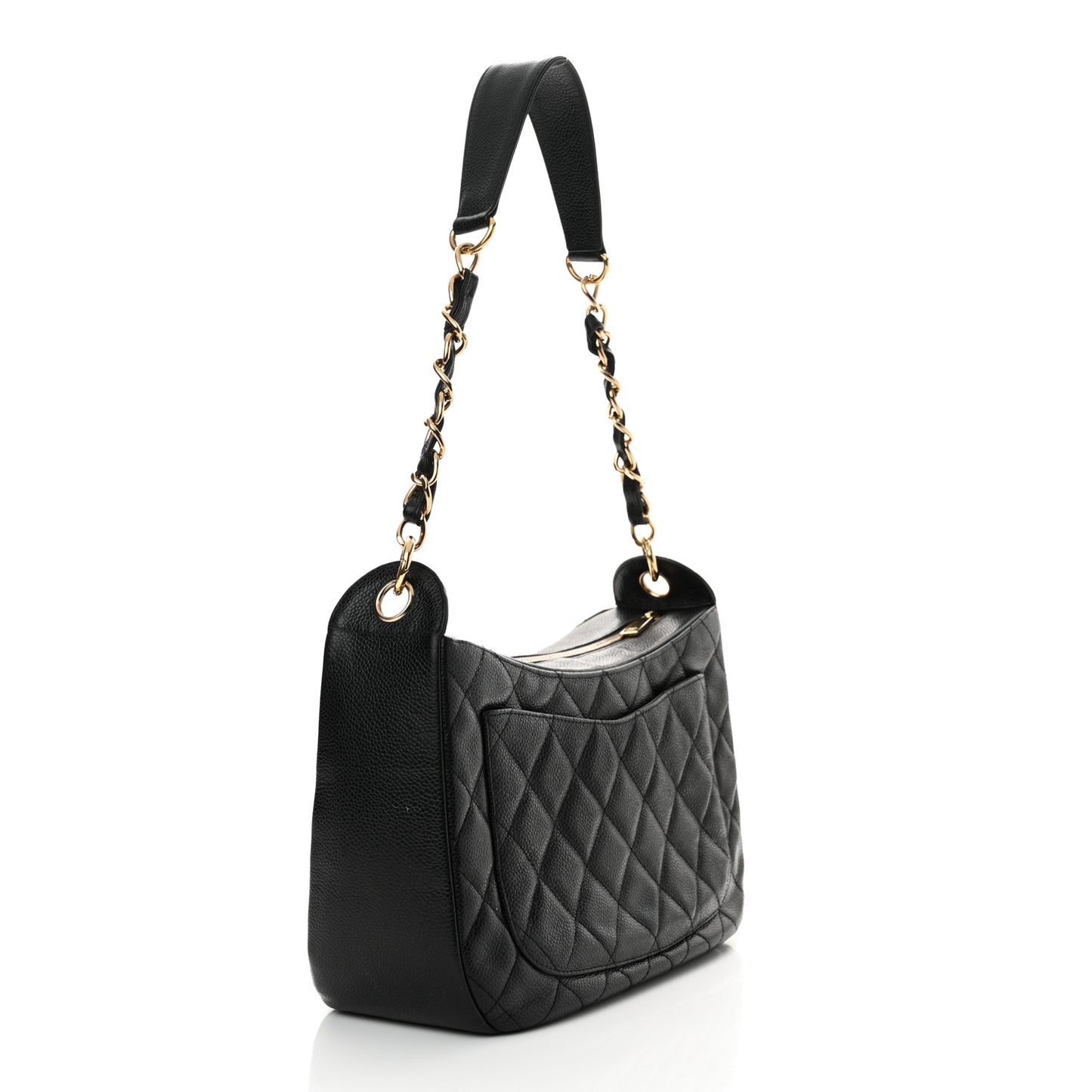 Caviar Quilted Timeless CC Shoulder Bag Black