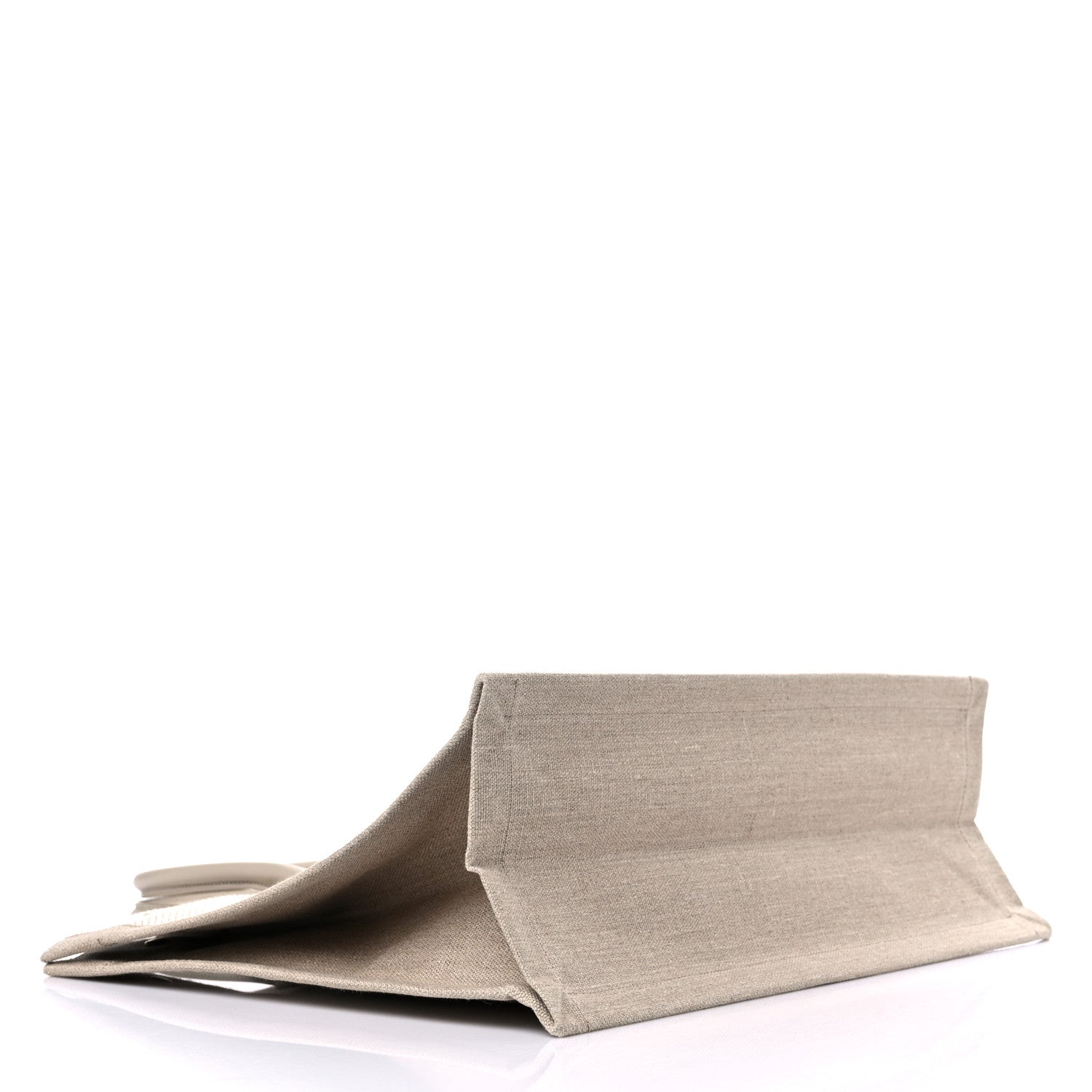 Saint Laurent Linen Calfskin Rive Gauche Tote Beige Sea Salt 4 of 9