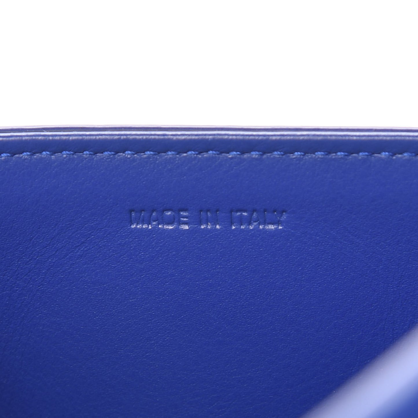 Grained Calfskin Mini Diorever Flap Blue