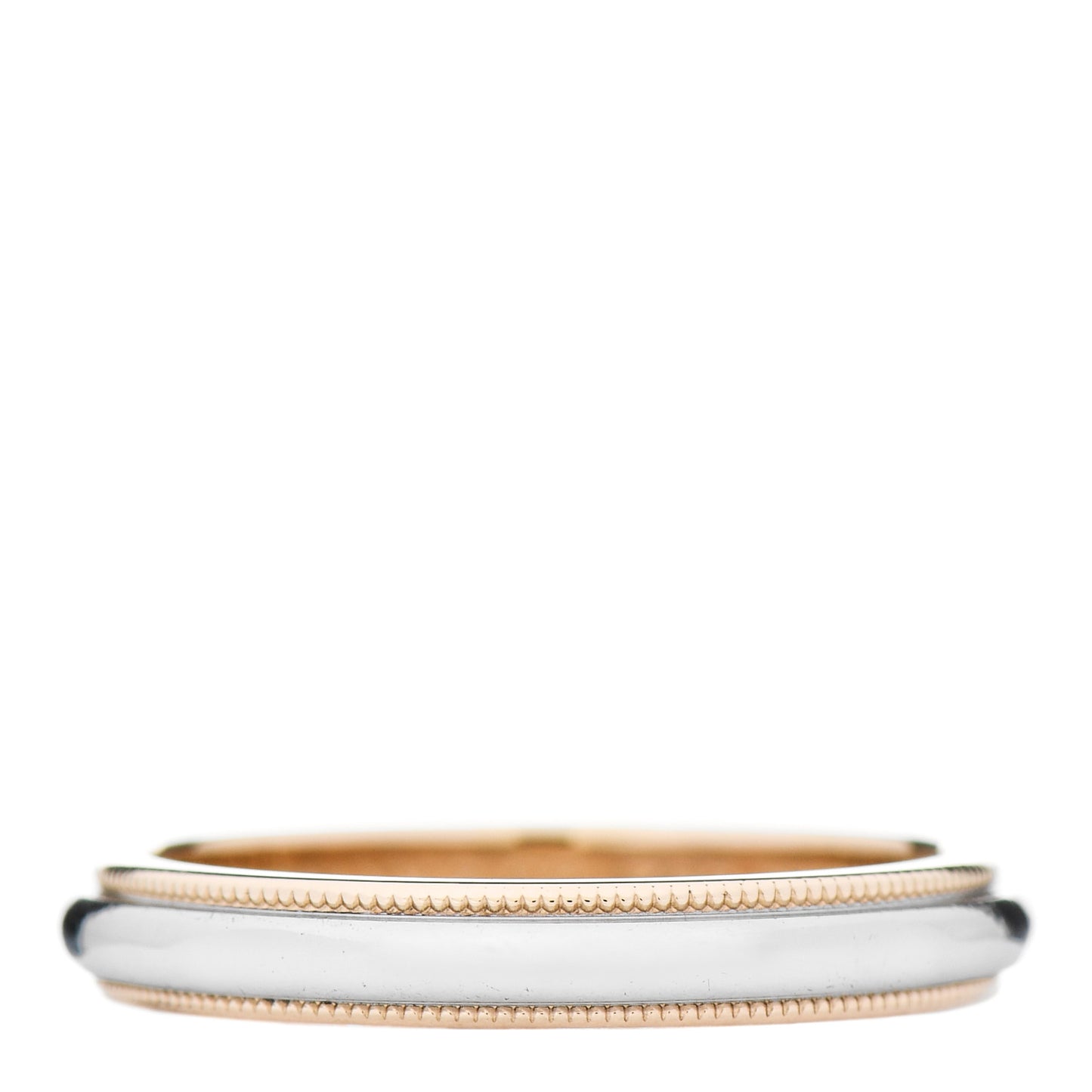 Platinum 18K Yellow Gold 3.5mm Milgrain Wedding Band Ring 58 8.5