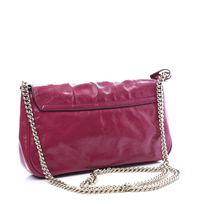 Gucci Patent Medium Soho Flap Crossbody Bright Bougainvillea 2 of 12