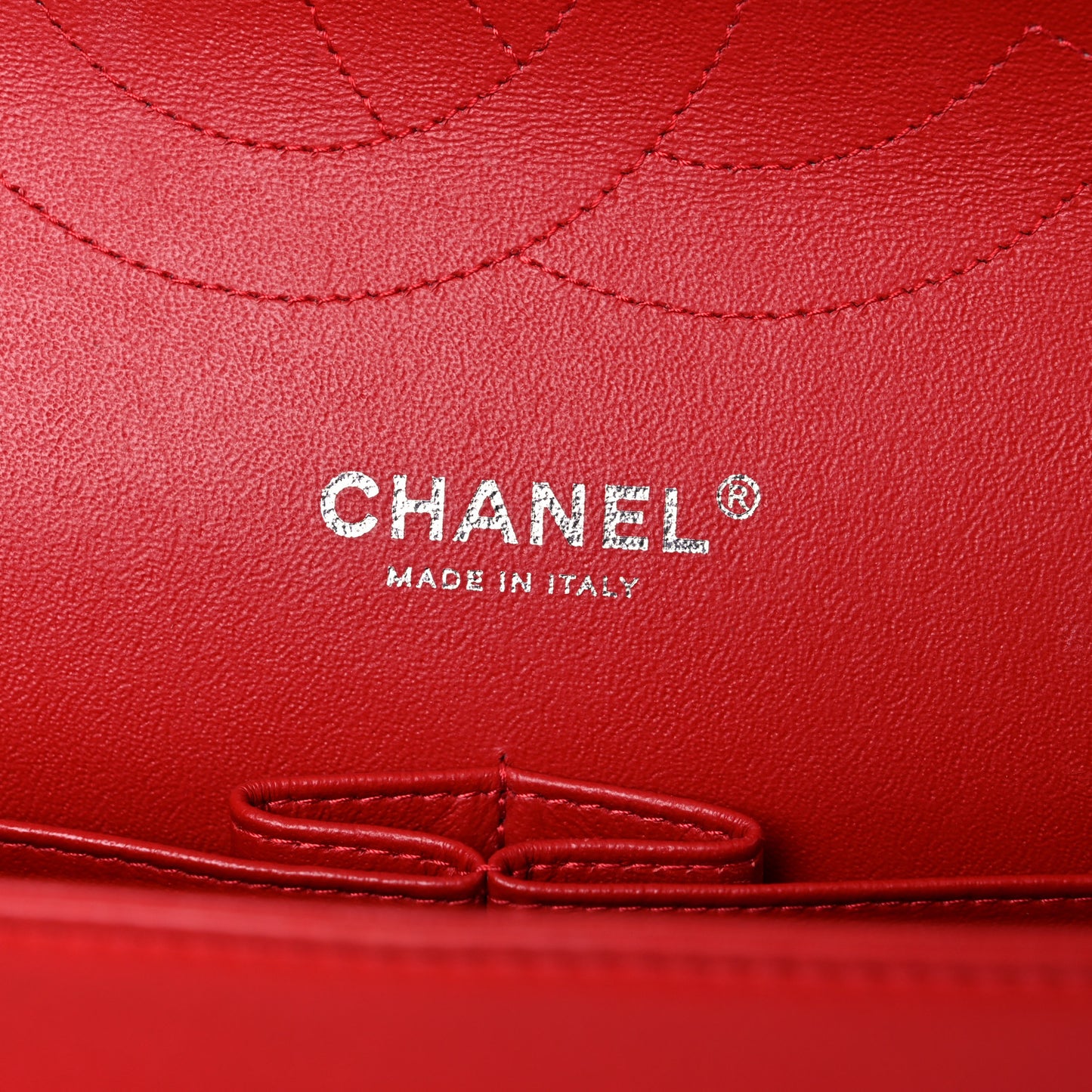Lambskin Quilted Jumbo Double Flap Red