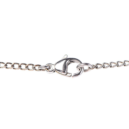 Chanel Enamel Striped CC Necklace Orange Silver 6 of 6