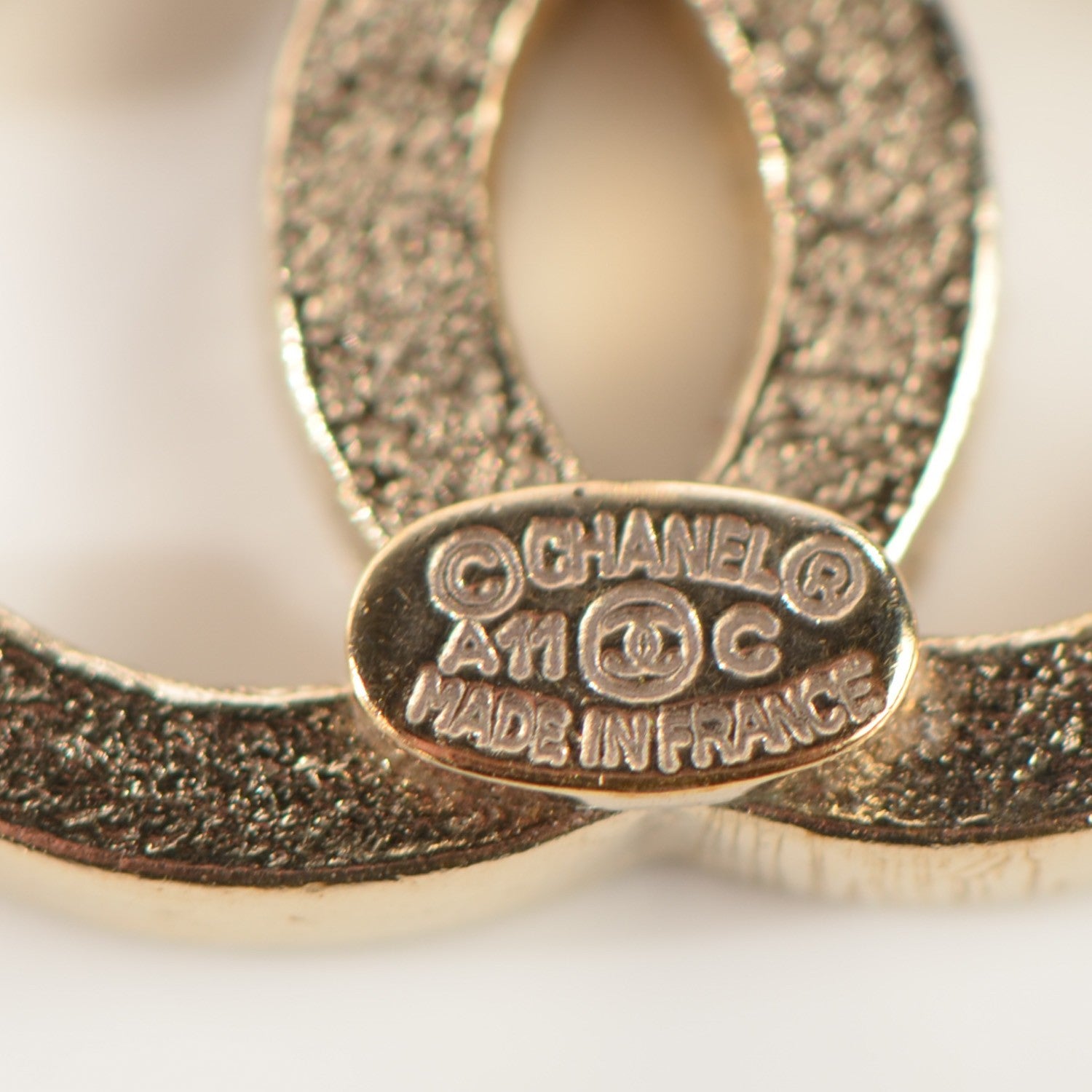Chanel Crystal Timeless CC Earrings Gold 4 of 4