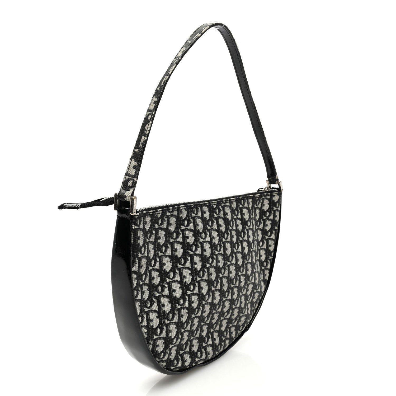 Christian Dior Monogram Patent Hobo Black 3 of 13