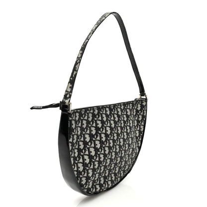 Christian Dior Monogram Patent Hobo Black 3 of 13