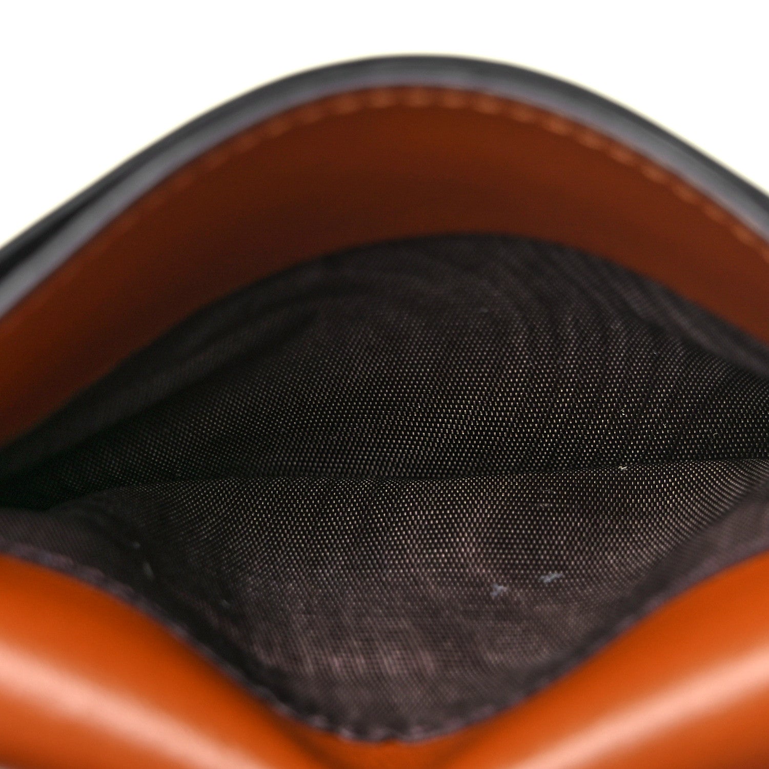 Fendi Vitello King Tamponato Logo Embossed Fold Over Card Holder Wallet Cuoio 7 of 19