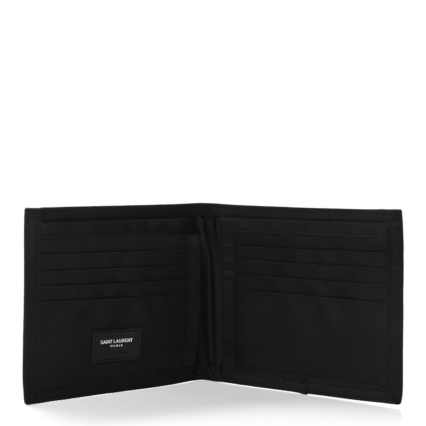 Nylon Palm Tree Print Buffalo Compact Wallet Black