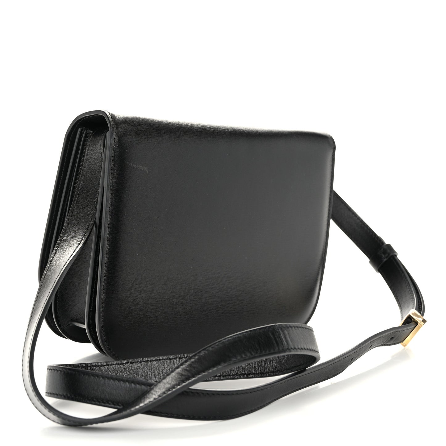 Dappled Calfskin XS Fiamma Crossbody Bag Black