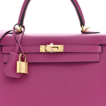 Hermes Epsom Kelly Sellier 25 Rose Pourpre 8 of 11