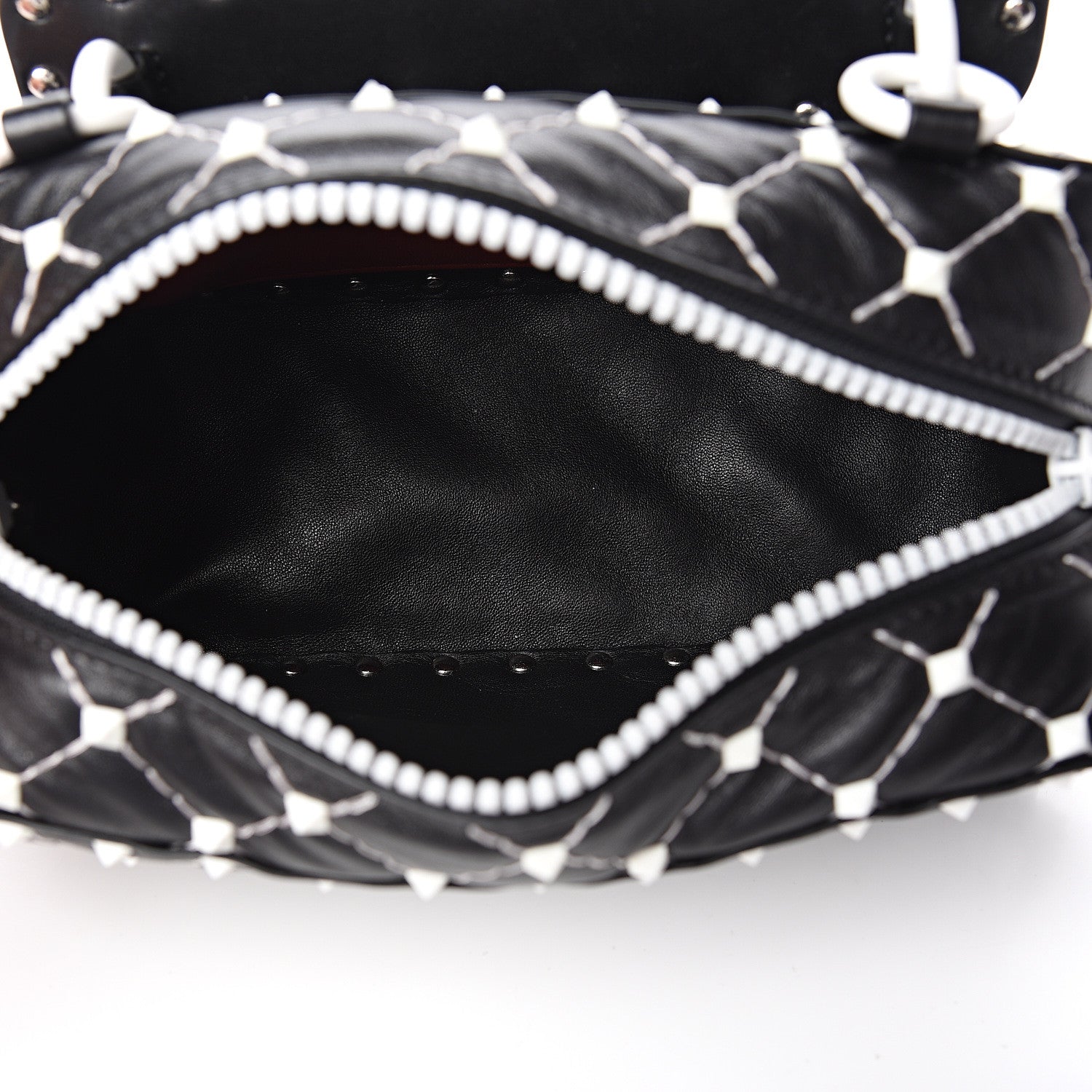 Valentino Garavani Lambskin Free Rockstud Spike Camera Bag Black 4 of 8
