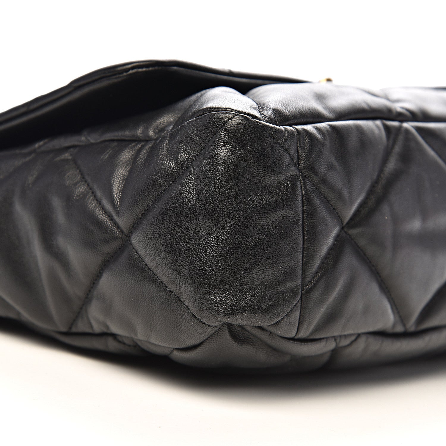 Chanel Goatskin Quilted Maxi 19 Flap Black 7 of 10