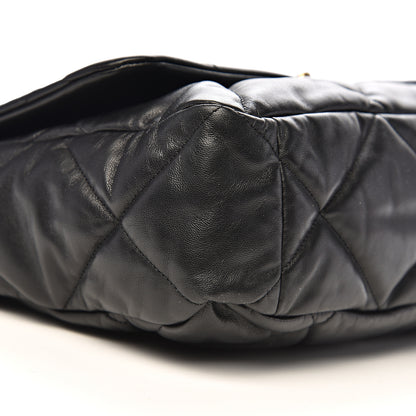 Chanel Goatskin Quilted Maxi 19 Flap Black 7 of 10