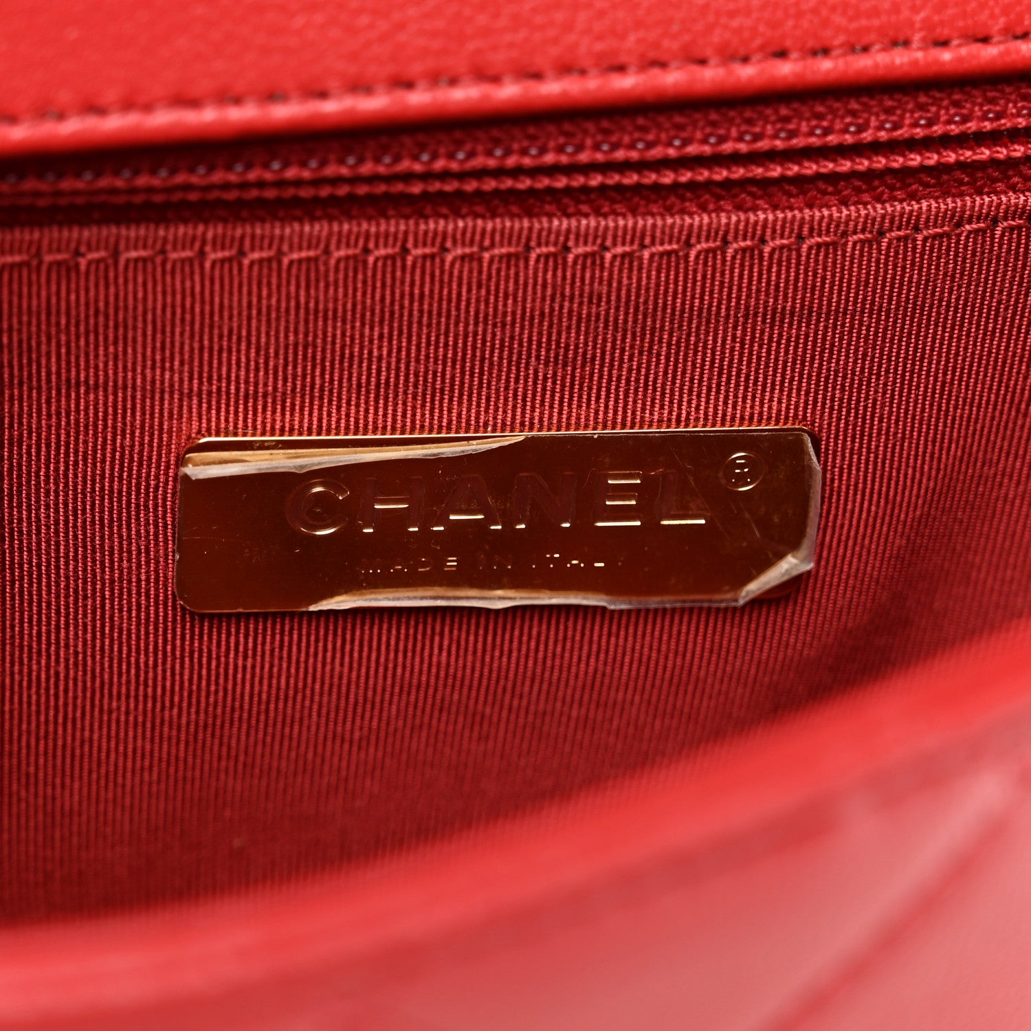 Chanel Lambskin Quilted Chain Infinity Waist Belt Bag Red 6 of 12