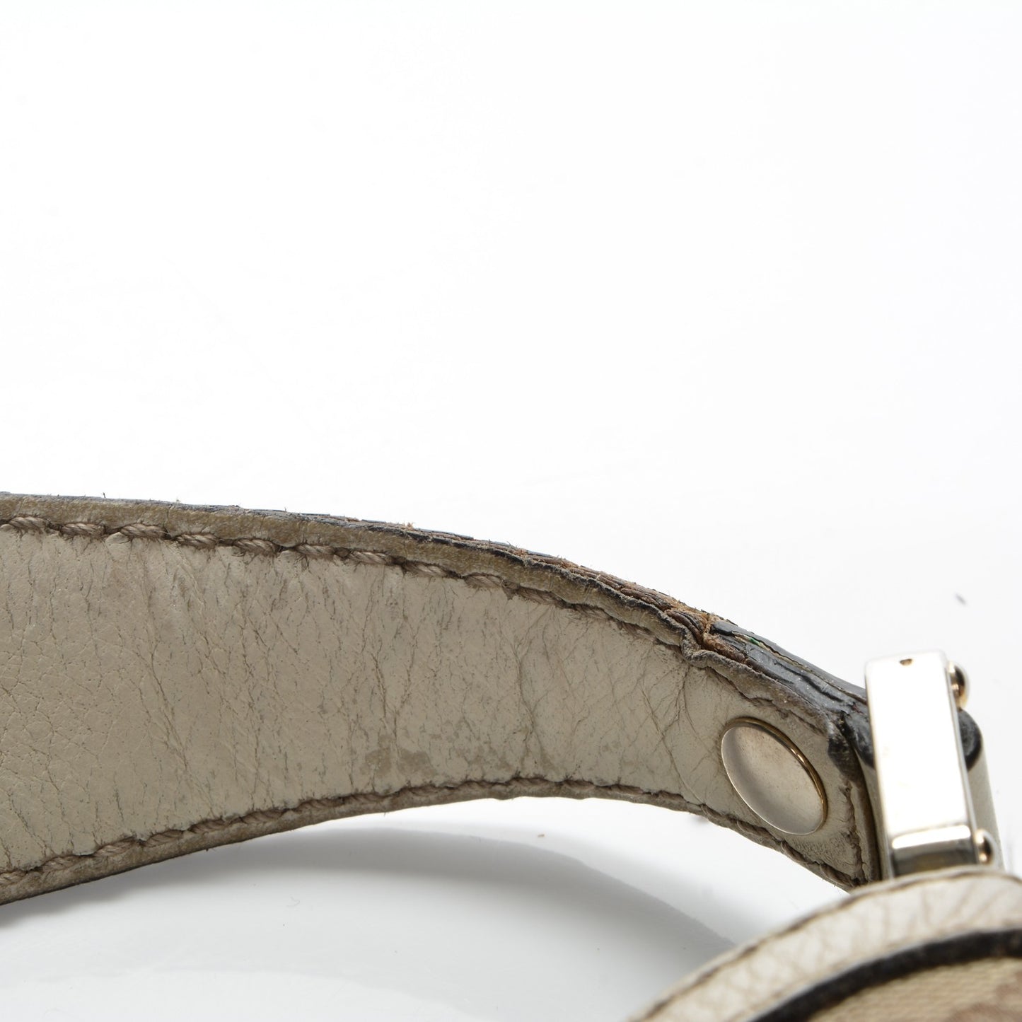 Monogram Large New Ladies Web Hobo Off White