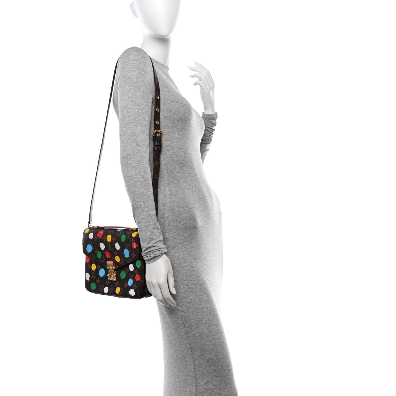 Louis Vuitton LV x YK Monogram Painted Dots Pochette Metis 2 of 10