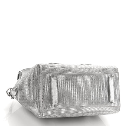 Givenchy Crystal Embellished Mini Lock Antigona Shoulder Bag Silvery Grey 4 of 8