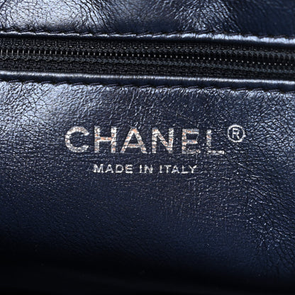 Chanel Metallic Aged Calfskin Quilted Medium Reissue Camera Case Bag Blue 6 of 10
