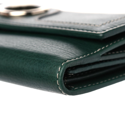 Gucci Calfskin Crest Continental Flap Wallet Green 10 of 14