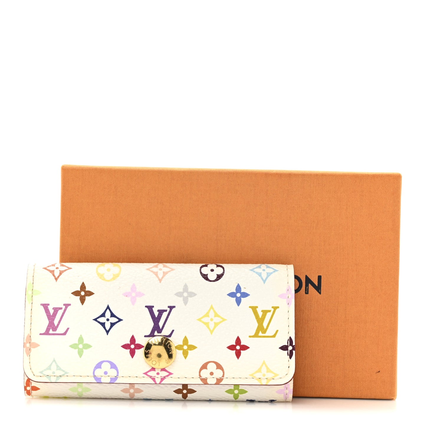 Monogram Multicolor Multicles 4 Key Holder White Litchi
