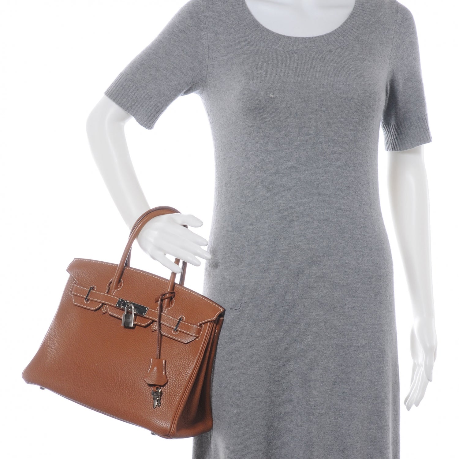 Hermes Taurillon Clemence Birkin 30 Gold 2 of 12