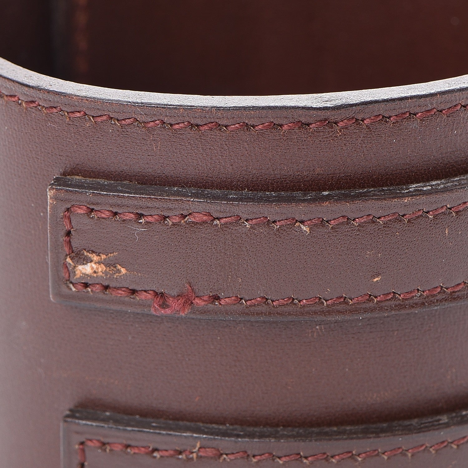 Hermes Box Wide Cuff Rouge H 9 of 12