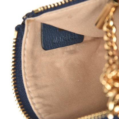 Chloe Grained Calfskin Drew Card Holder Denim Blue 6 of 7