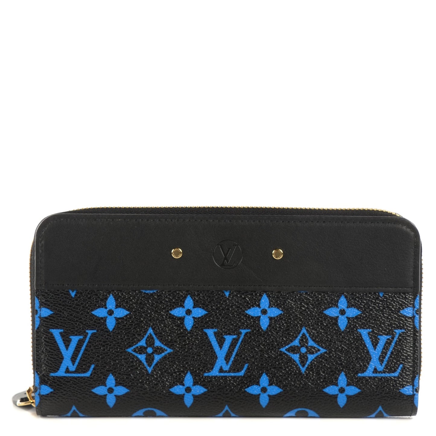 Colored Monogram Zippy Wallet Blue