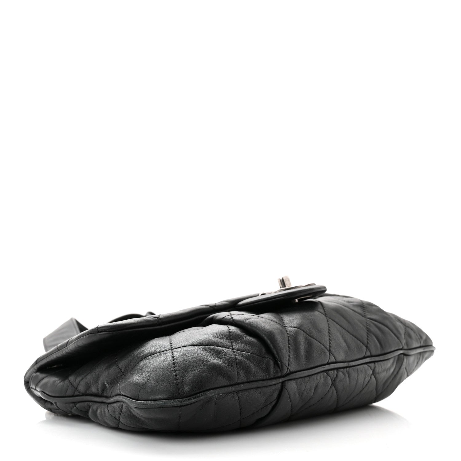 Chanel Calfskin Coco Pleats Messenger Flap Black 4 of 10