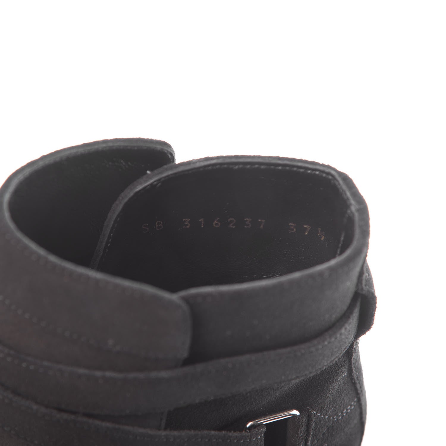 Saint Laurent Suede Jodhpur Calfskin Blake Ankle Boots 37.5 Black 8 of 10