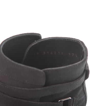 Saint Laurent Suede Jodhpur Calfskin Blake Ankle Boots 37.5 Black 8 of 10