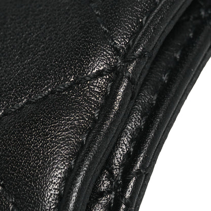 Chanel Lambskin Quilted CC Belt 90 36 Black Silvery 9 of 10