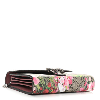 Gucci GG Supreme Monogram Blooms Mini Dionysus Chain Wallet Beige Multicolor Dry Rose 4 of 9