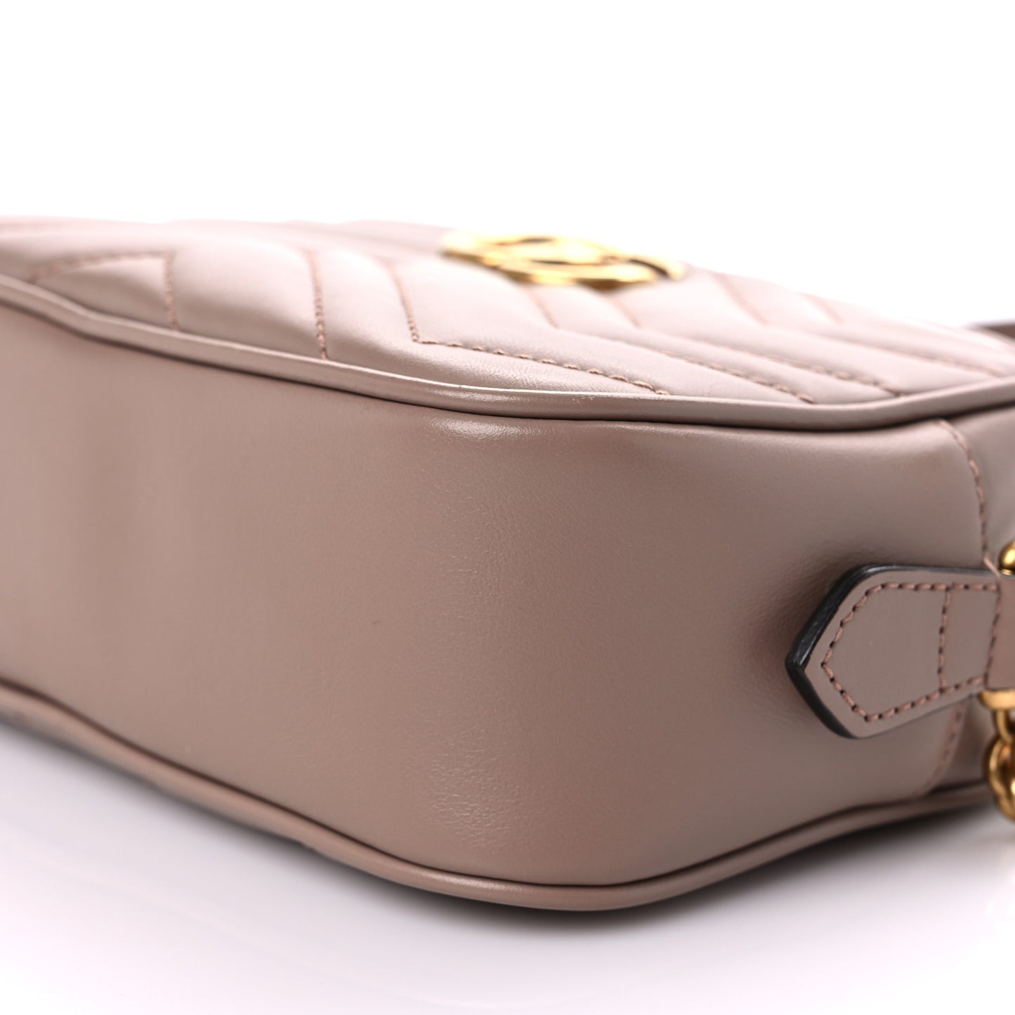 Calfskin Matelasse Mini GG Marmont Chain Shoulder Bag Porcelain Rose