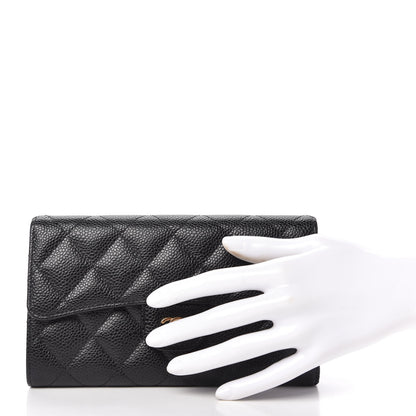 Chanel Caviar Quilted Large Flap Wallet Black 2 of 11