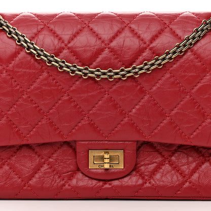 Chanel Aged Calfskin Quilted 2.55 Reissue 226 Flap Red 8 of 15