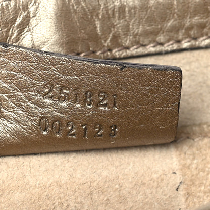 Gucci Pebbled Calfskin Small 1973 Chain Shoulder Bag Champagne 7 of 9