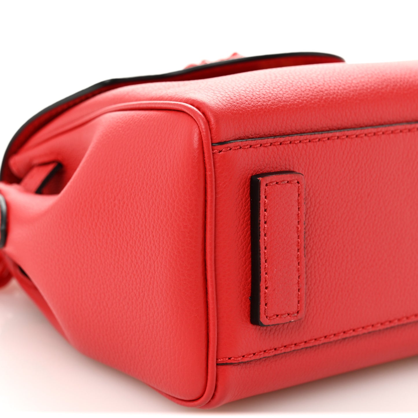 Grained Calfskin Small La Medusa Top Handle Bag Red