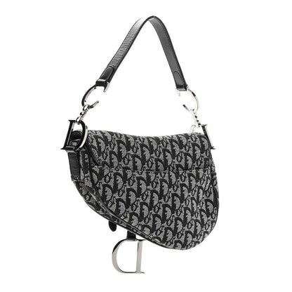 Christian Dior Monogram Saddle Bag Black 3 of 9