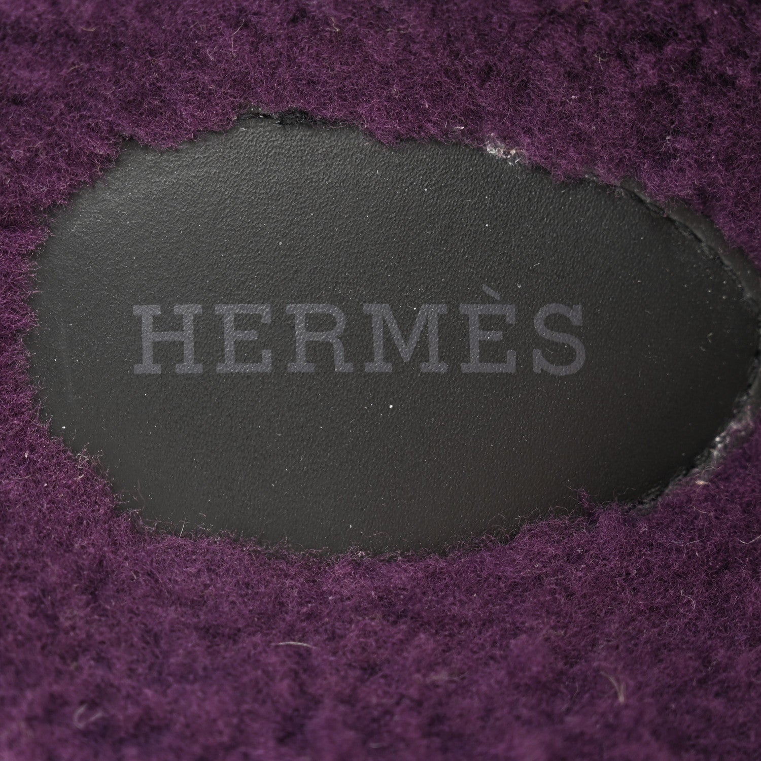 Hermes Woolskin Womens Chypre Sandals 37 Violet Fonce 5 of 10