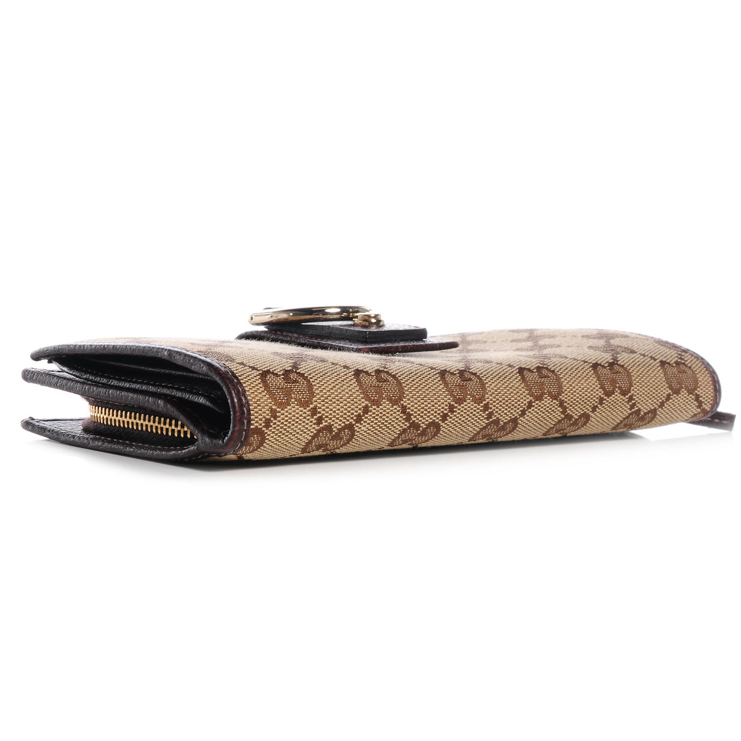 Gucci Monogram Abbey Continental Wallet Dark Brown 4 of 7