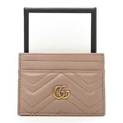 Gucci Calfskin Matelasse GG Marmont Card Holder Porcelain Rose 7 of 7