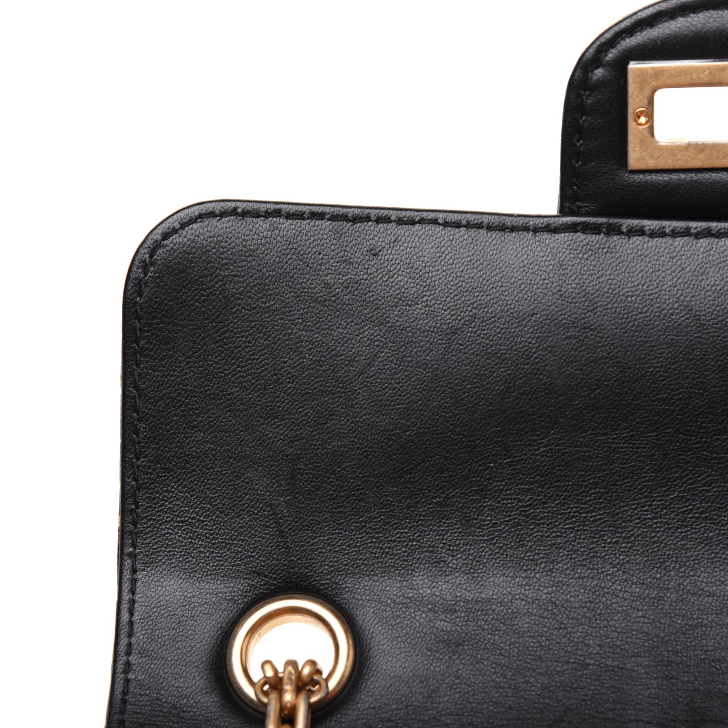 Chanel Calfskin Crocodile Embossed Graffiti 2.55 Mini Cocodile Reissue Flap Black Gold 13 of 21