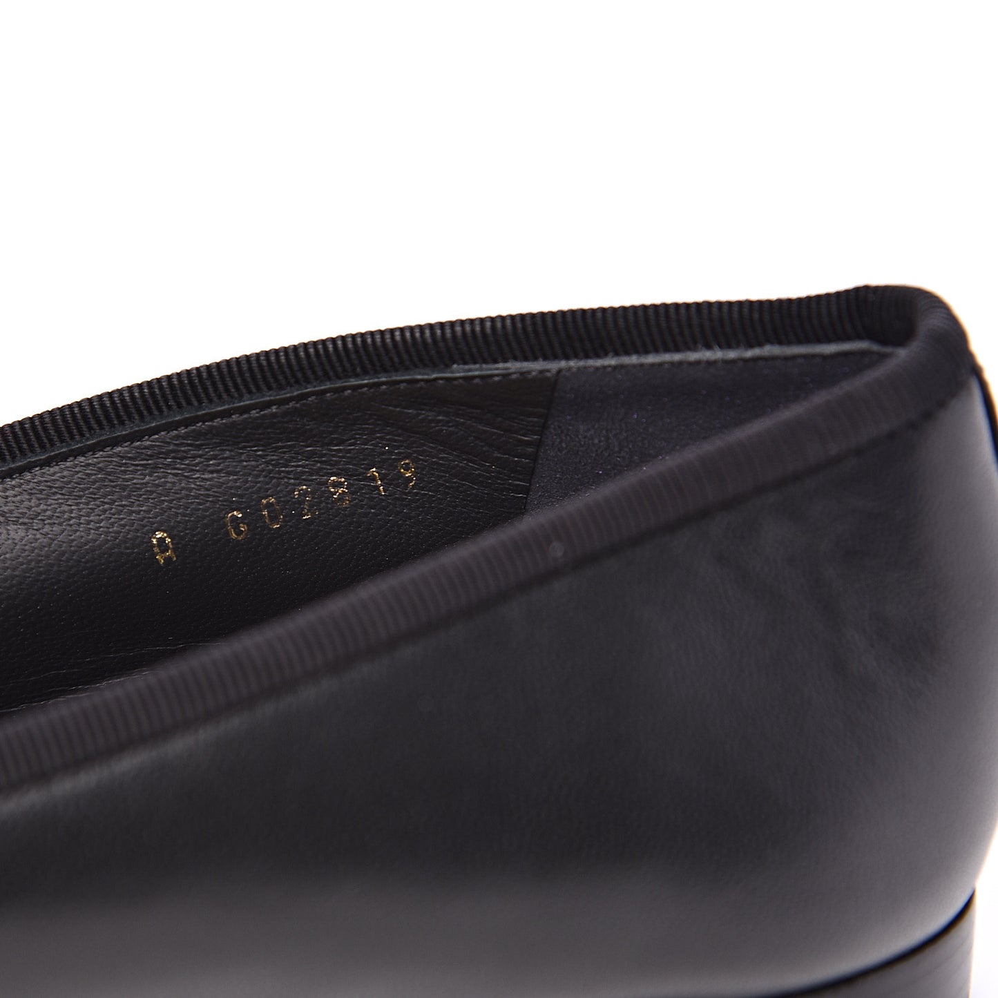 Lambskin Cap Toe Ballerina Flats 40 Black