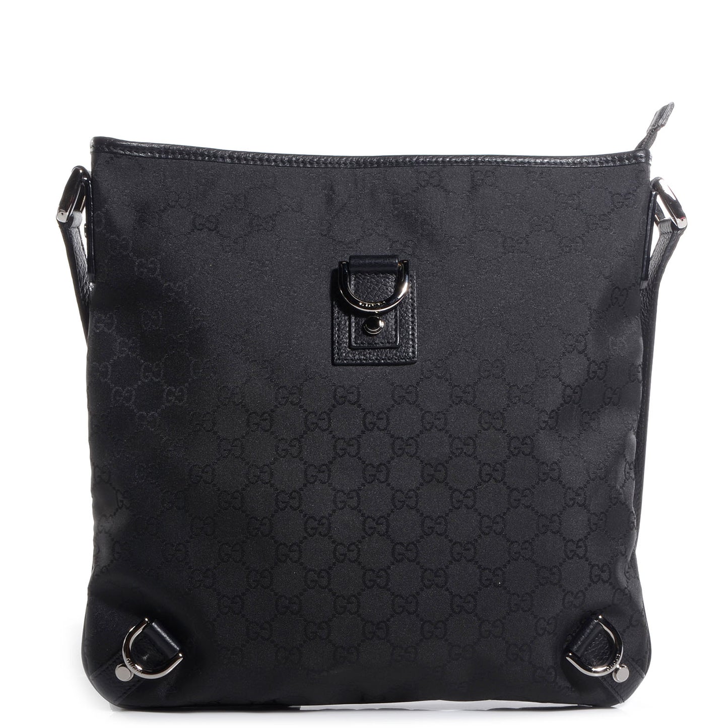 Nylon Monogram Abbey Messenger Bag Black
