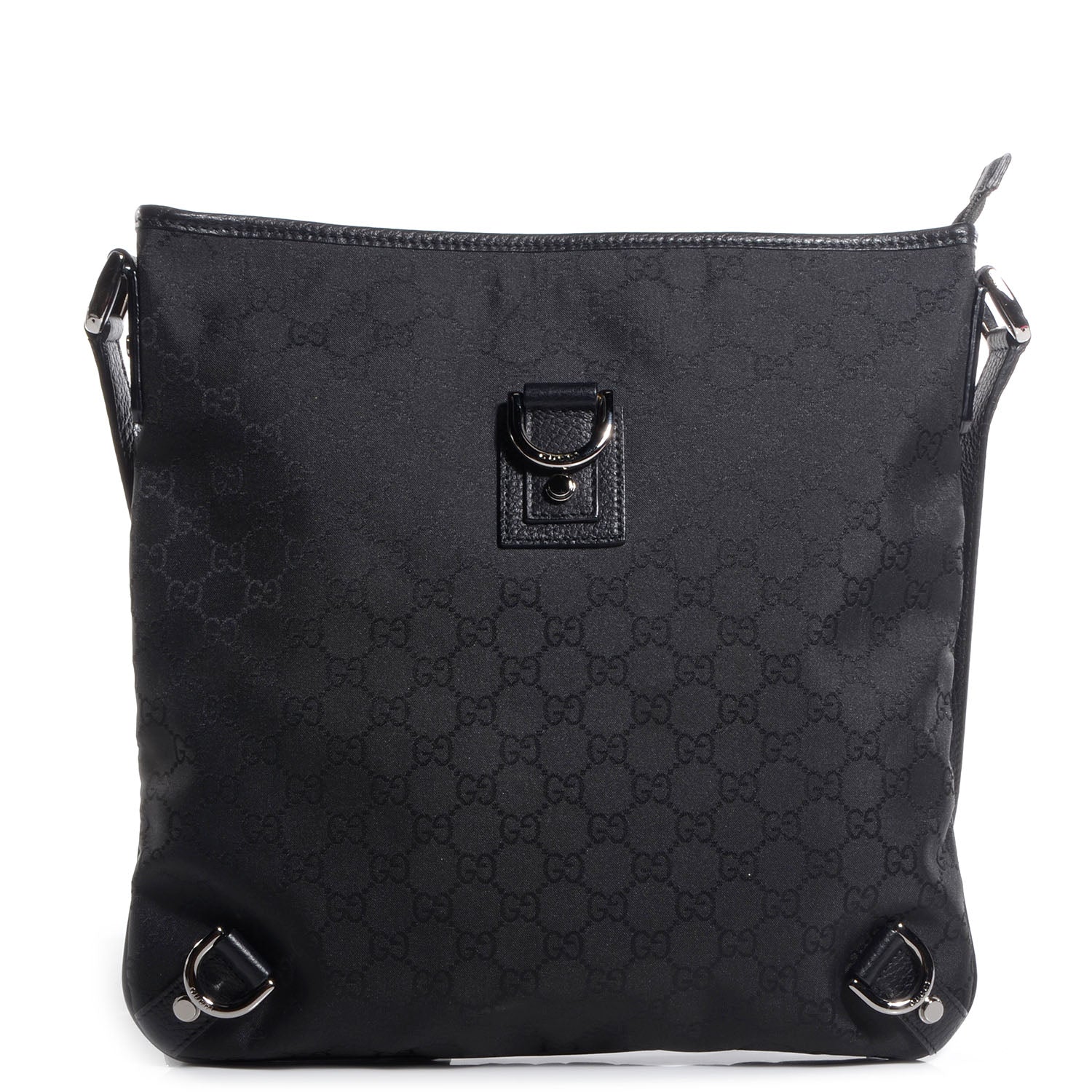 Gucci Nylon Monogram Abbey Messenger Bag Black 1 of 7