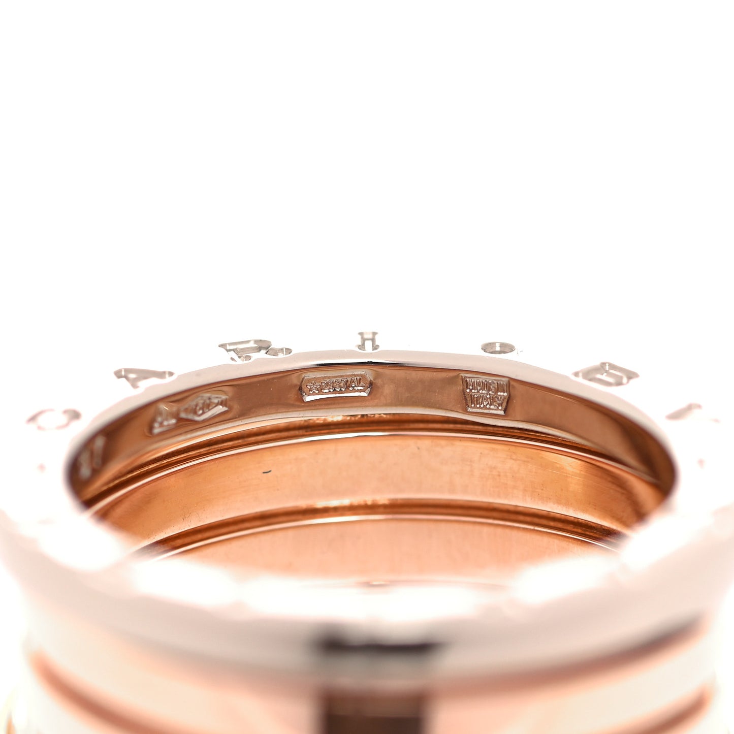 18K Rose White Yellow Gold B.Zero1 Four-Band Ring 57 8